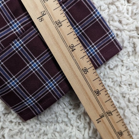 IZOD* Men's Long Sleeve Button Down Curved Hem Chest Pocket Plaid Shirt~ Size XL - Picture 9 of 11